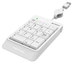 Клавиатура A4 Fstyler FK13 белый USB slim для ноутбука Числовой блок