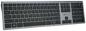 клавиатура беспроводная оклик 890s серый usb  slim