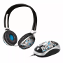 комплект наушники + мышь trust urban revolt headset & mouse - night rider с микрофоном 17780