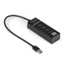 4 портовый хаб exegate dub-331t usb3.0  черный ex299788rus