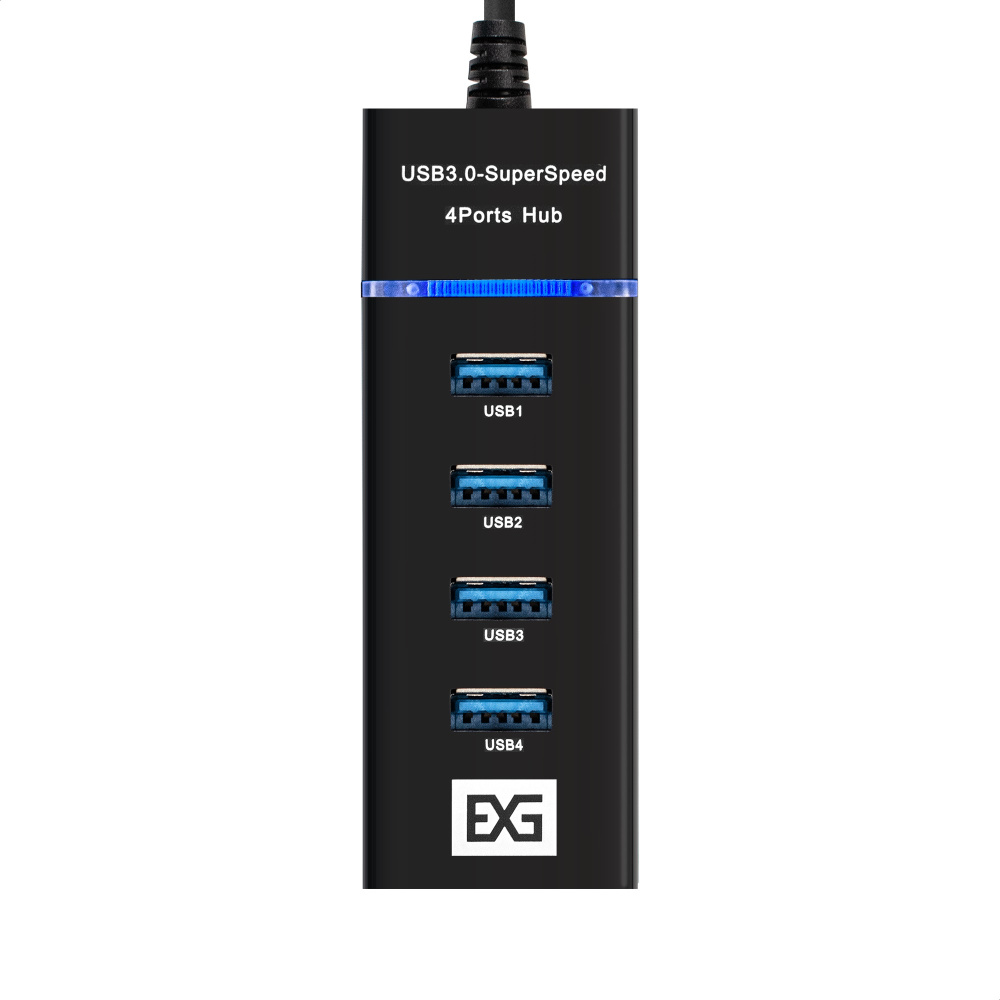 4 портовый хаб exegate dub-331t usb3.0  черный ex299788rus
