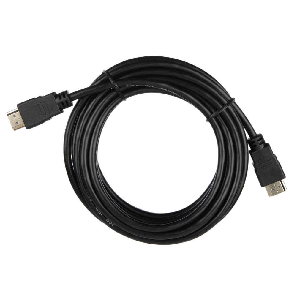 кабель соединительный hdmi-hdmi 5м acd-dhhm1-50b hdmi 1.4, golden plated,19m/19m, черный