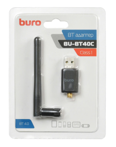 Устройство связи Bluetooth Buro BU-BT40С Bluetooth 4.0+EDR class 1 100м черный