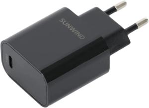 Зарядное устройство SunWind SWWA2 20W 3A (PD) USB-C черный (SWWA2H0100BK)