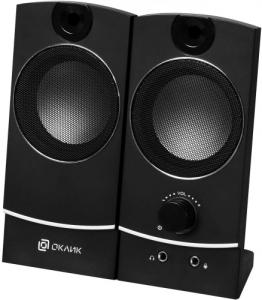 Колонки Oklick  OK-118 2.0 black 4W  портативные