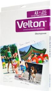 Бумага А3 200г 20л глянцевая Velton дизайнерская с текстурой "кожа"