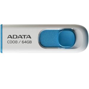 Флешка 64Гб A-Data AC008-64G-RWE Classic C008  USB2.0 синий/белый
