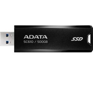 Внешний накопитель SSD 500Гб A-Data SC610-500G-CBK/RD USB 3.1 500GB  SC610 1.8" черный