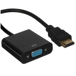Переходник HDMI M-->VGA 15F (с HDMI на VGA)  для подключения к аналоговому VGA входу цифро