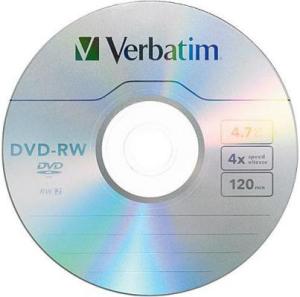 Матрица DVD-RW 4.7Gb 1 штука  4х Verbatim jewel 43285