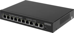 Коммутатор Osnovo SW-21000(120W) 120W неуправляемый 10 портовый 2хSFP + 8xPoE