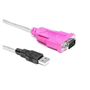 Кабель USB to COM (USB-RS232) розовый 1.5м  крепление болты