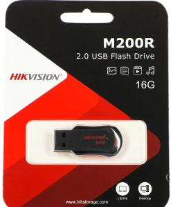 Память флеш 16Гб Hikvision M200R HS-USB-M200R/16G USB2.0 черный