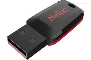 Флешка 4Гб Netac NT03U197N-004G-20BK 4GB U197 USB2.0 черный/красный