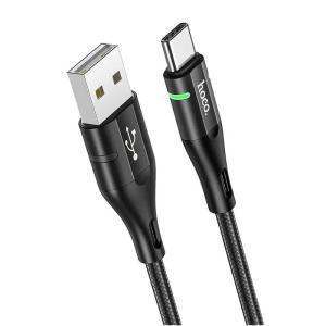 Кабель Hoco U93 Shadow Type-C USB (m)-USB Type-C (m) 1.2м черный коробка до 3A