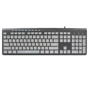 Клавиатура Oklick 480M черный/серый USB slim Multimedia