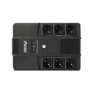 ИБП Powerman BRICK 800 Shuko line-interactive 480W/800VA 6 евророзеток (3 от аккумулятора)