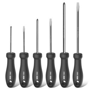 Набор отверток Deli HT1006 Home Series Black  6шт SL3x75+SL5x100+SL6x150+PH0x75+PH1x100+PH2x150, экс