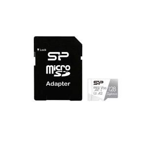 Карта памяти MicroSD 128Гб Silicon Power SP128GBSTXDA2V20SP Superior + adapter