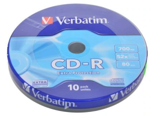 Диск CD-R 700Mb 52x 10 шт. Verbatim (43725) extra protect