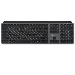 Клавиатура беспроводная Oklick K859W серый/черный USB slim Multimedia (2002136)