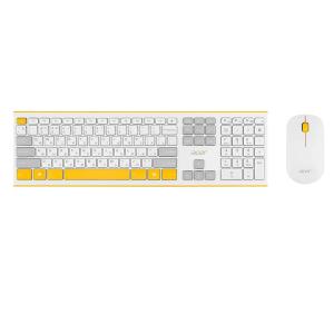 Беспроводная клавиатура и мышь Acer OCC200 желтый/белый USB