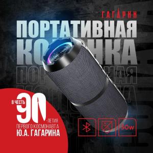 Колонка портативная Урал Гагарин ГР-003 серый 30W