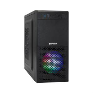 Корпус Minitower ExeGate mEVO-7807-NPX500 (mATX, БП 500NPX 12см, 1*USB+1*USB3.0, черный, 1 вент. 12с
