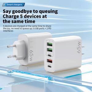 Зарядное устройство универсальное 3U+2PD 3x USB + 2x Type-C 65W PD20+PD15+2x 3.1A + QC 3.0