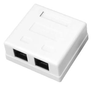 Розетка  RJ-45 5 кат. двойная Rexant (03-0151) 2 порта кат.5E UTP бел.