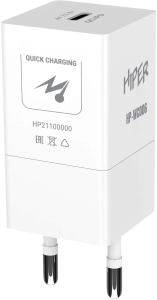 Зарядное устройство Hiper HP-WC006 25W 3A (PD+QC) USB-C универсальное белый