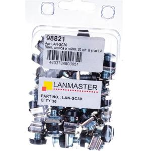 Комплект крепежа для стоек Lanmaster LAN-SC30 винт с гайкой с шайбой (упак.:30шт)