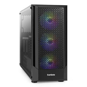 Корпус Miditower ExeGate EVO-8227-NPX500 (ATX, БП 500NPX с вент. 12см, 2*USB+1*USB3.0+HD Audio, черн