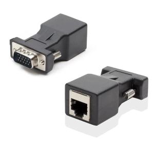 Переходник- удлинитель VGA на LAN (VGA папа на LAN RJ45 мама) 2 штуки