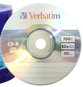 Диск CD-R 700Mb 52x  1 шт. Verbatim в конверте