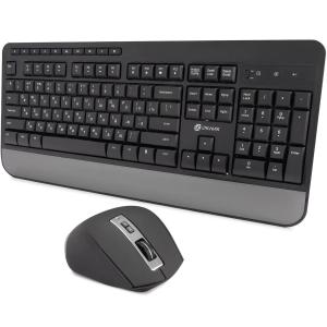 Беспроводная клавиатура и мышь Oklick S290W клав:черный мышь:черный USB Multimedia (351701)