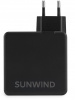 зарядное устройство sunwind swwb0 100w 5a (pd+qc) usb/usb type-c универсальное черный (swwb0h1100bk)