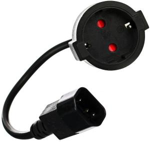 Переходник питания для ИБП (делает из разьема IEC - стандартную розетку) CE002-CU0.75-0.15M