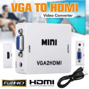 Переходник VGA на HDMI (конвертер VGA мама -HDMI мама) VGA2HDMI +miniUSB кабель