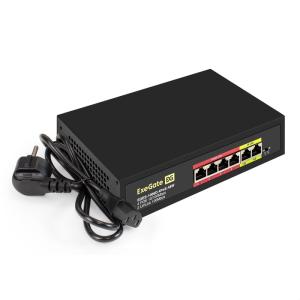 Коммутатор неуправляемый ExeGate EDES-1006D.4PoE-48W (6-портовый UTP 10/100 Base-Tx: 4 порта 802.3af