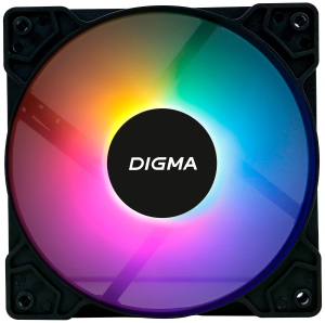 Вентилятор Digma DFAN-FRGB1 120x120x25 3-pin 4-pin (Molex)23dB 125gr LED Ret