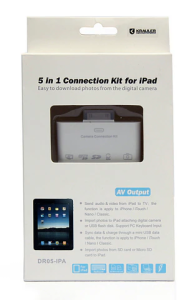 Набор аксессуаров для iPad 1/2/3 (картридер 5 в 1, кабели USB-microUSB, 3.5 джек (М) - 3RCA (M)) Kra