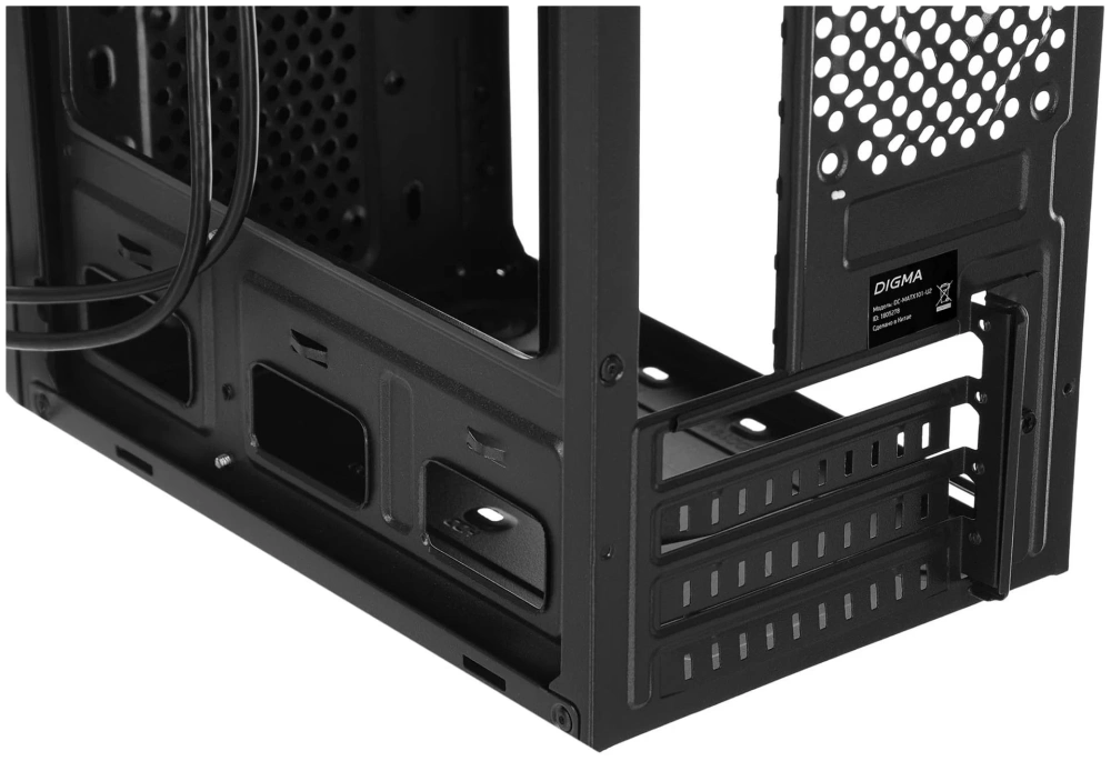 корпус digma dc-matx101-u2 черный matx без блока питания