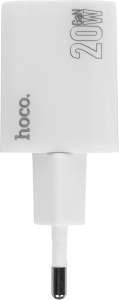зарядное устройство hoco n46 glorious 20w 3a белый (pd+qc+afc) usb-a+type-c универсальное