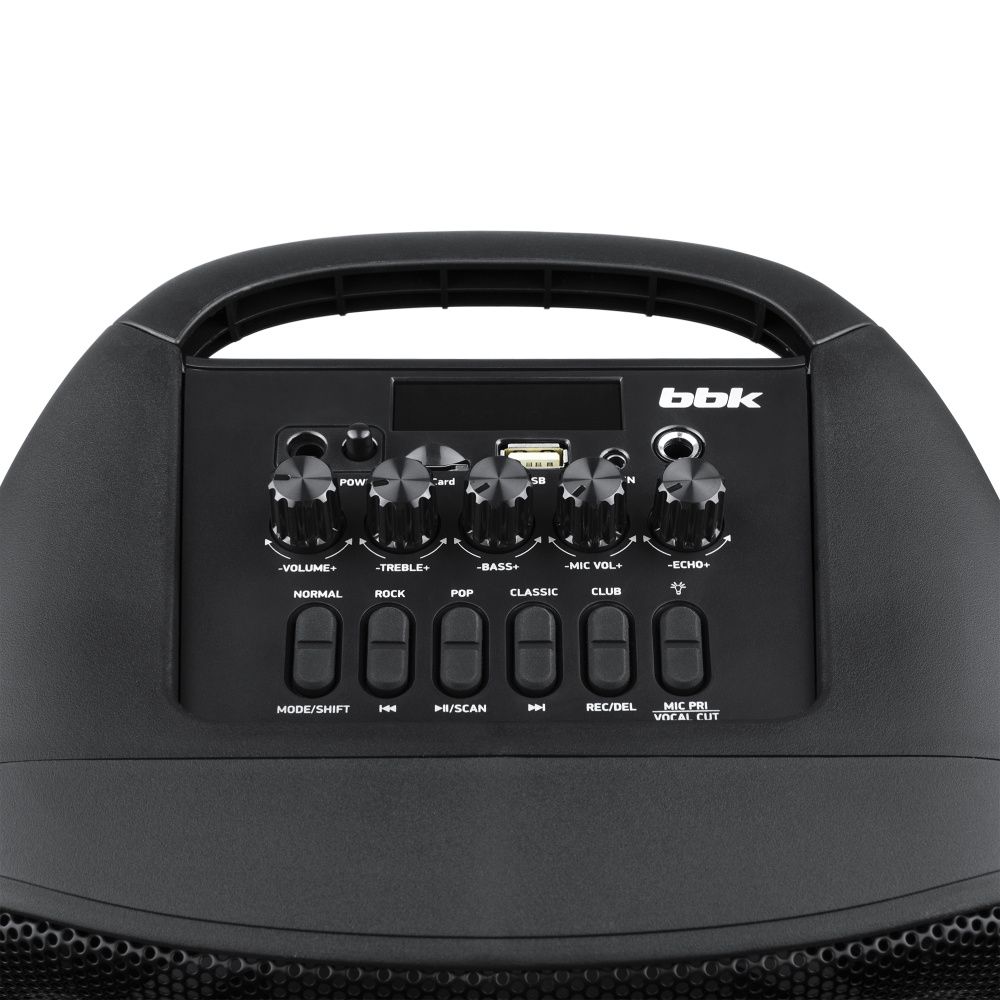 колонка портативная bbk bta802 2.0 черный 50вт