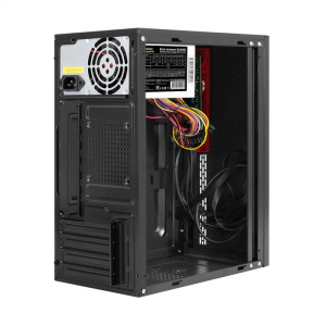 корпус minitower exegate baa-403u-aaa400 (matx, бп aaa400 с вент. 8см, 2*usb+1*usb3.0, hd audio, чер