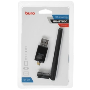 устройство связи bluetooth buro bu-bt50c bluetooth 5.0+edr class 1 100м черный