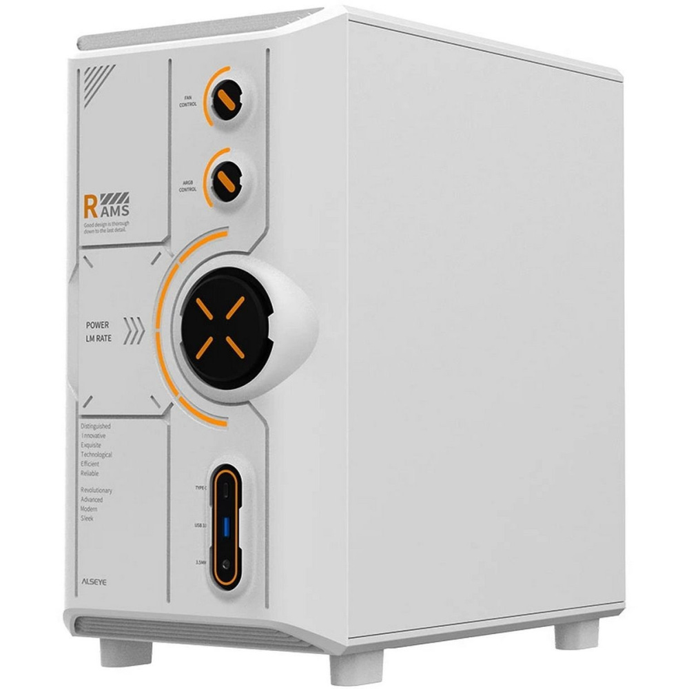 корпус alseye rams 2.0 240-w matx без бп белый