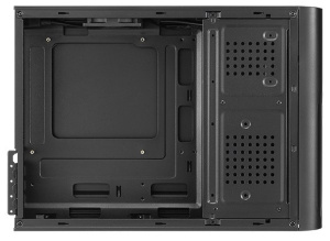 корпус aerocool cs-101 black , slim desktop, matx/mini-itx, 2x usb 3.0, 400вт sfx