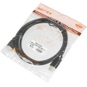 кабель соединительный hdmi-hdmi 1м high speed позолоч.конт. черный